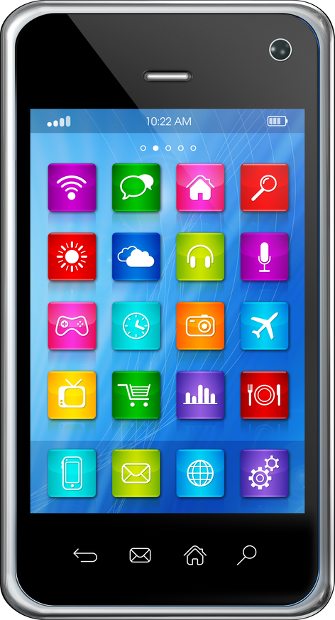 Smartphone Touchscreen HD - Apps Icons Interface